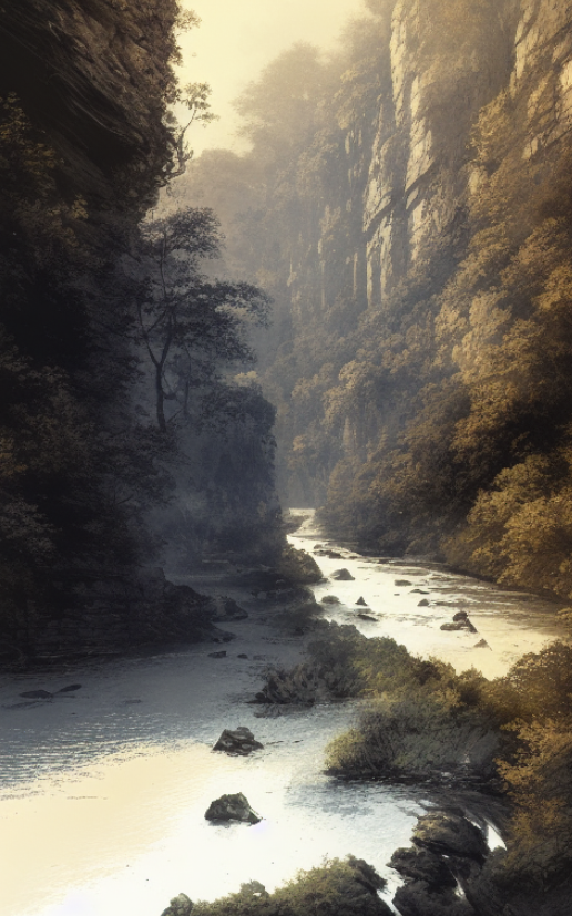 Illustration for the short story The Gorge.